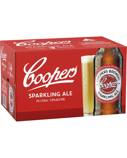 Coopers Sparkling Ale Bottles 375mL 24 Pack
