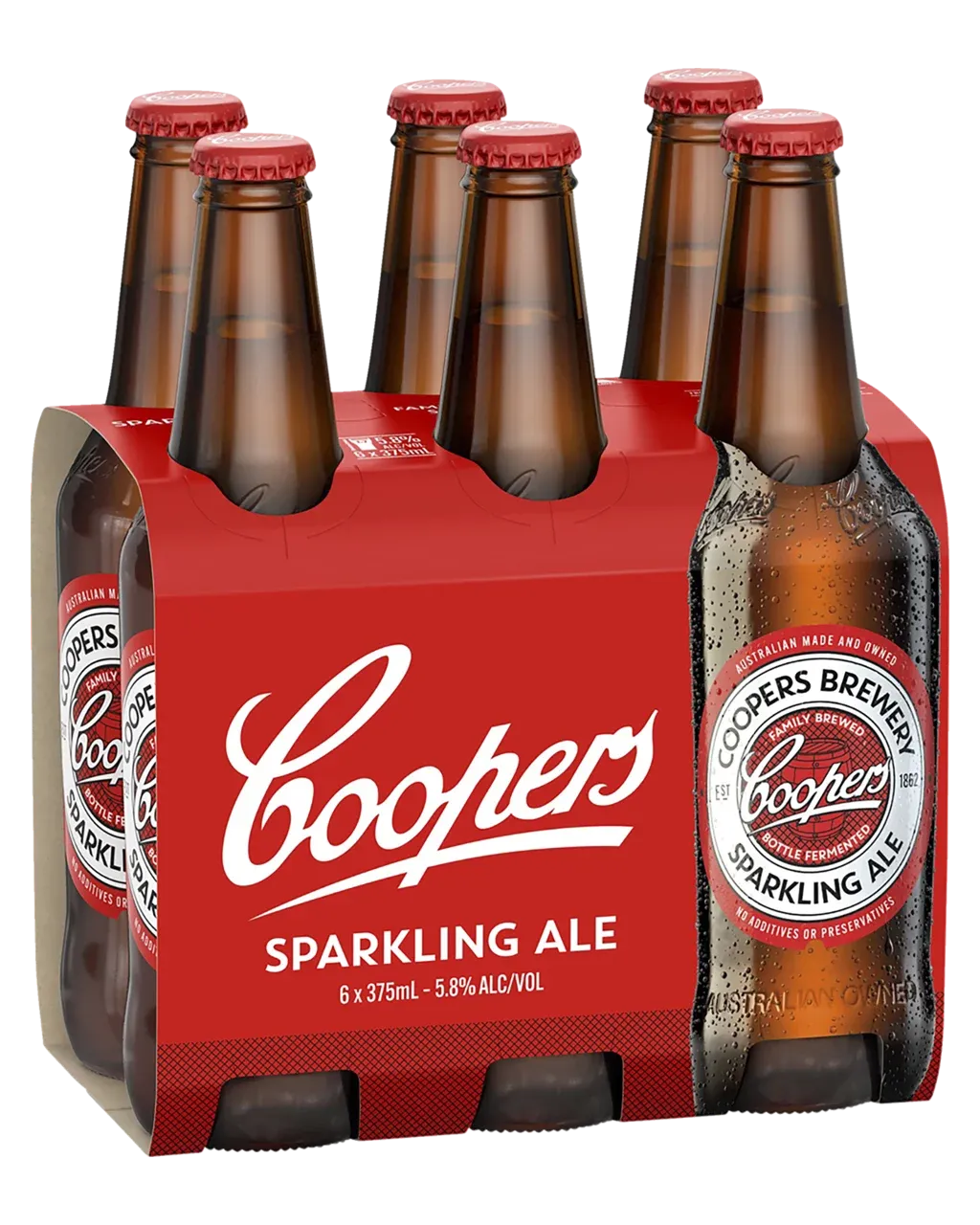 Coopers Sparkling Ale Bottles 375mL 6 Pack