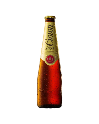 Crown Lager Bottles 375mL 24 Pack