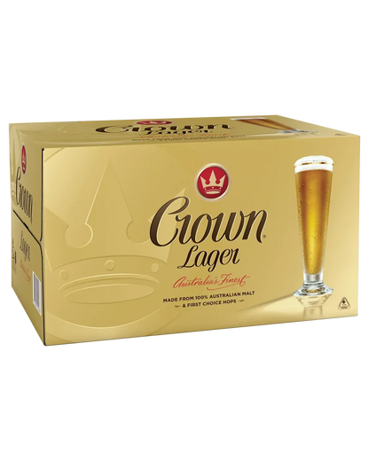 Crown Lager Bottles 375mL 24 Pack