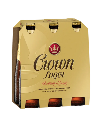 Crown Lager Bottles 375mL 6 Pack