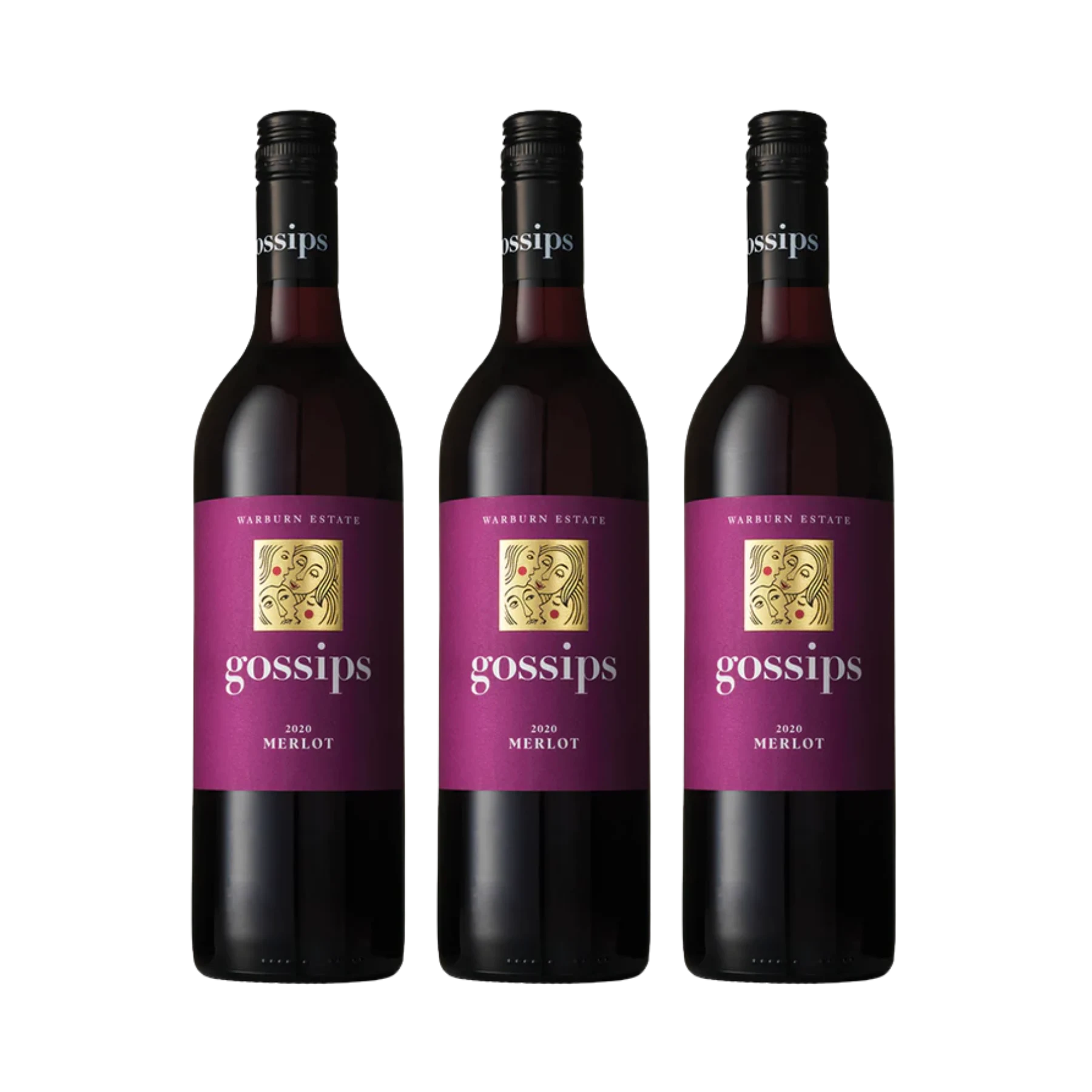 Gossips Merlot 750mL 3 Bottles