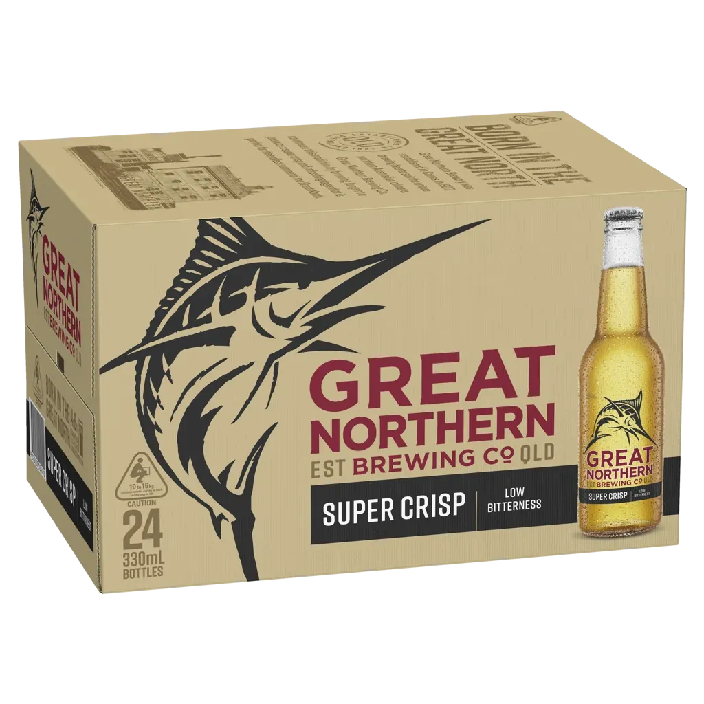 Great Northern Brewing Co. Super Crisp Lager Bottles 330mL 24 Pack