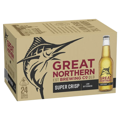 Great Northern Brewing Co. Super Crisp Lager Bottles 330mL 24 Pack