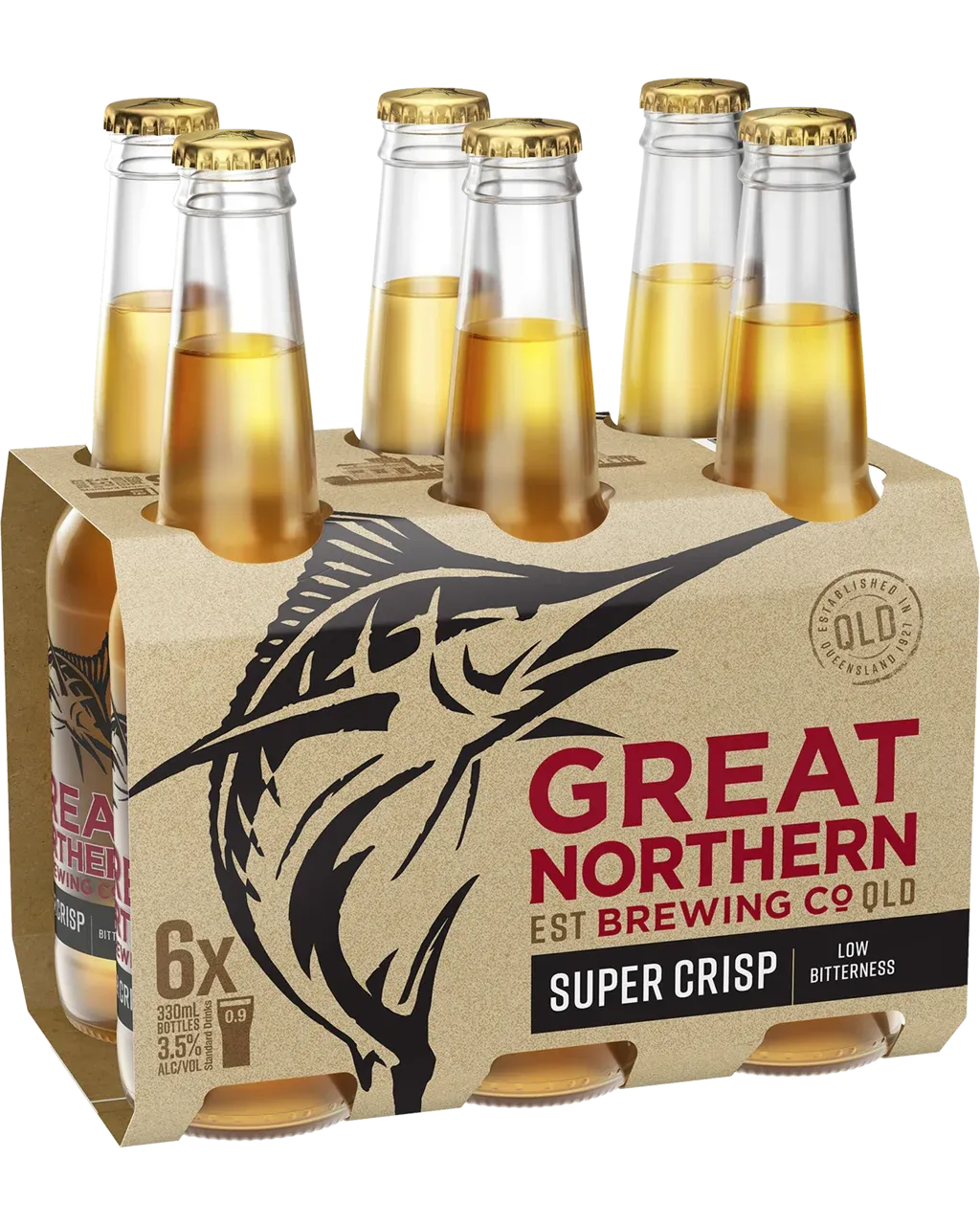 Great Northern Brewing Co. Super Crisp Lager Bottles 330mL 6 Pack