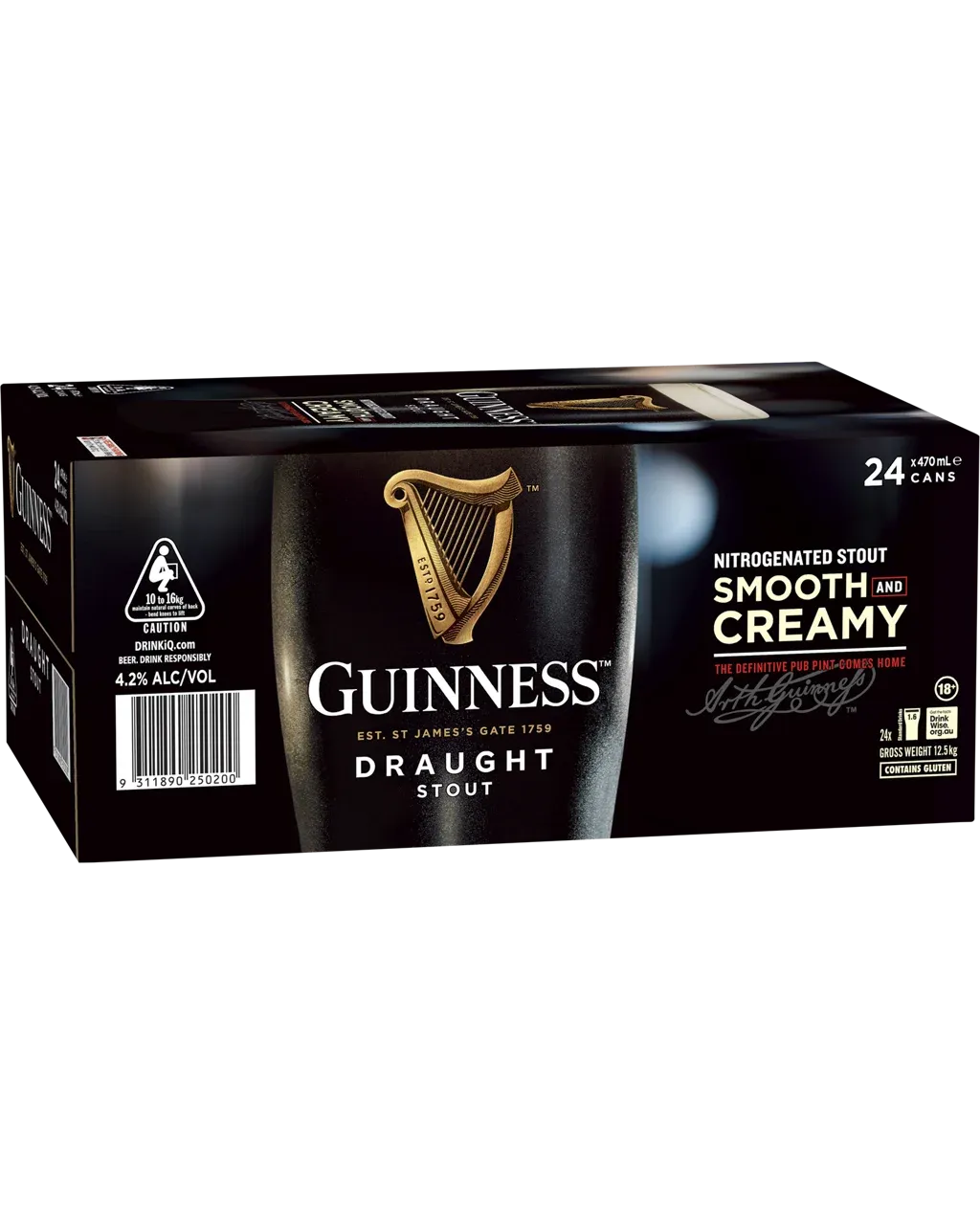 Guinness Draught Cans 470mL 24 Pack