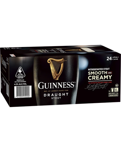Guinness Draught Cans 470mL 24 Pack