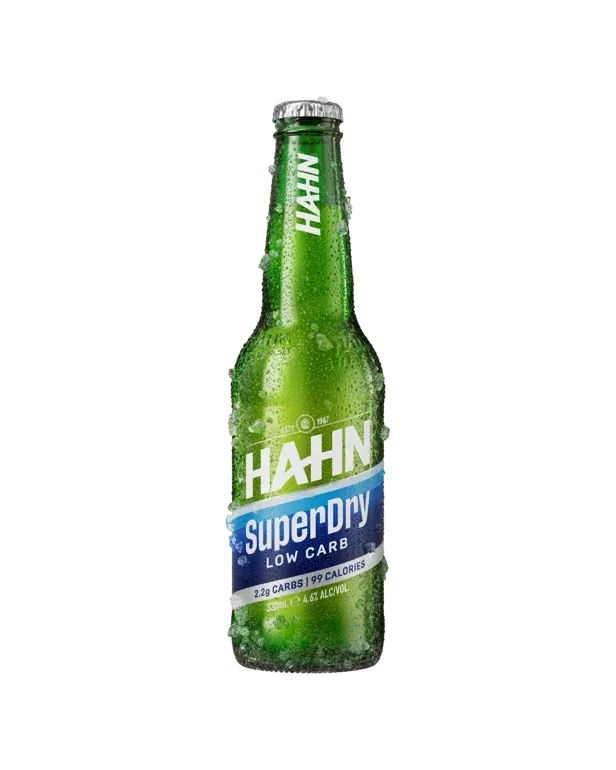Hahn Super Dry Lager Bottles 330mL 24 Pack