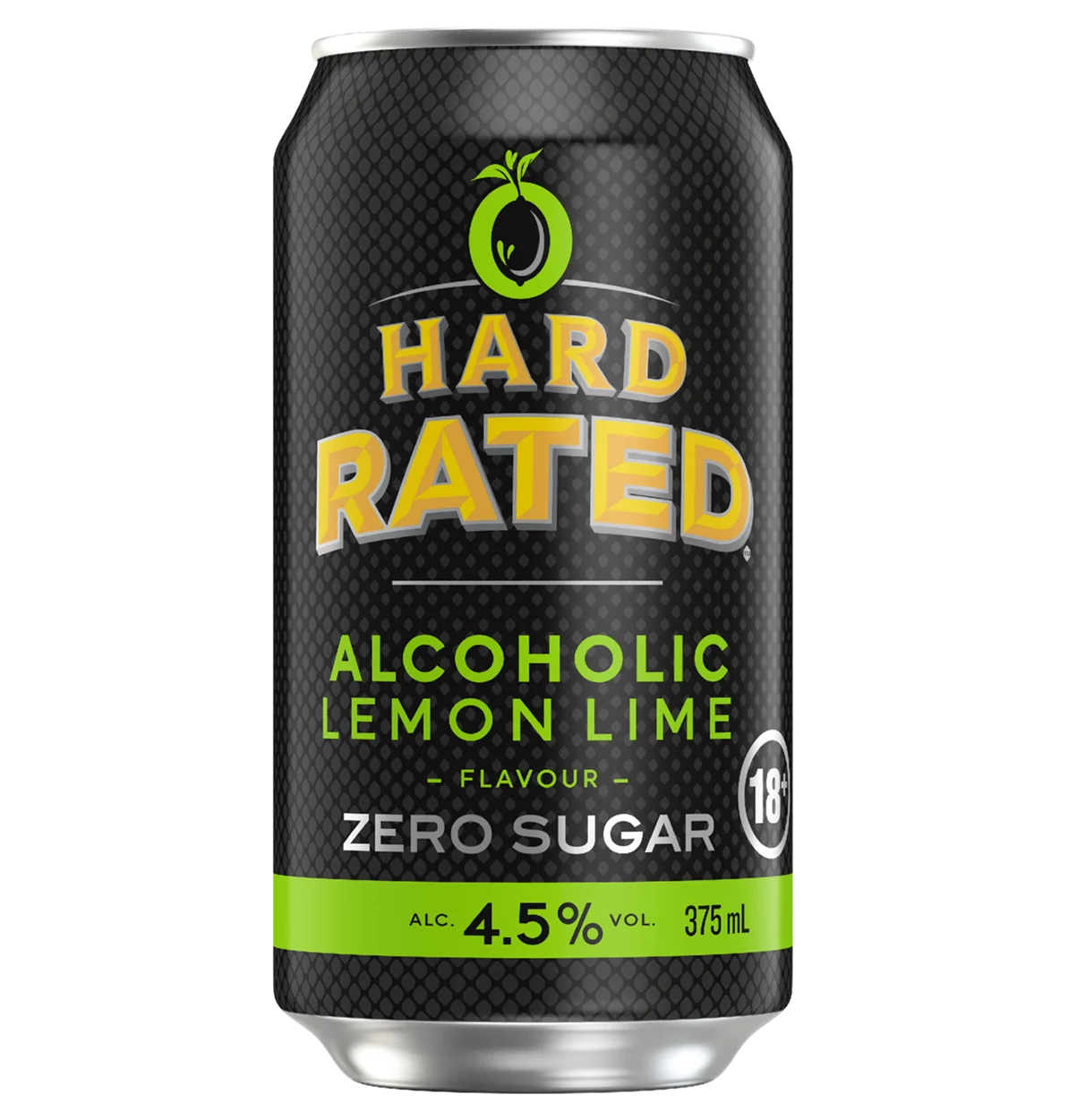 Hard Rated Lemon Lime Zero Sugar 4.5% Can 375mL 4 Pack