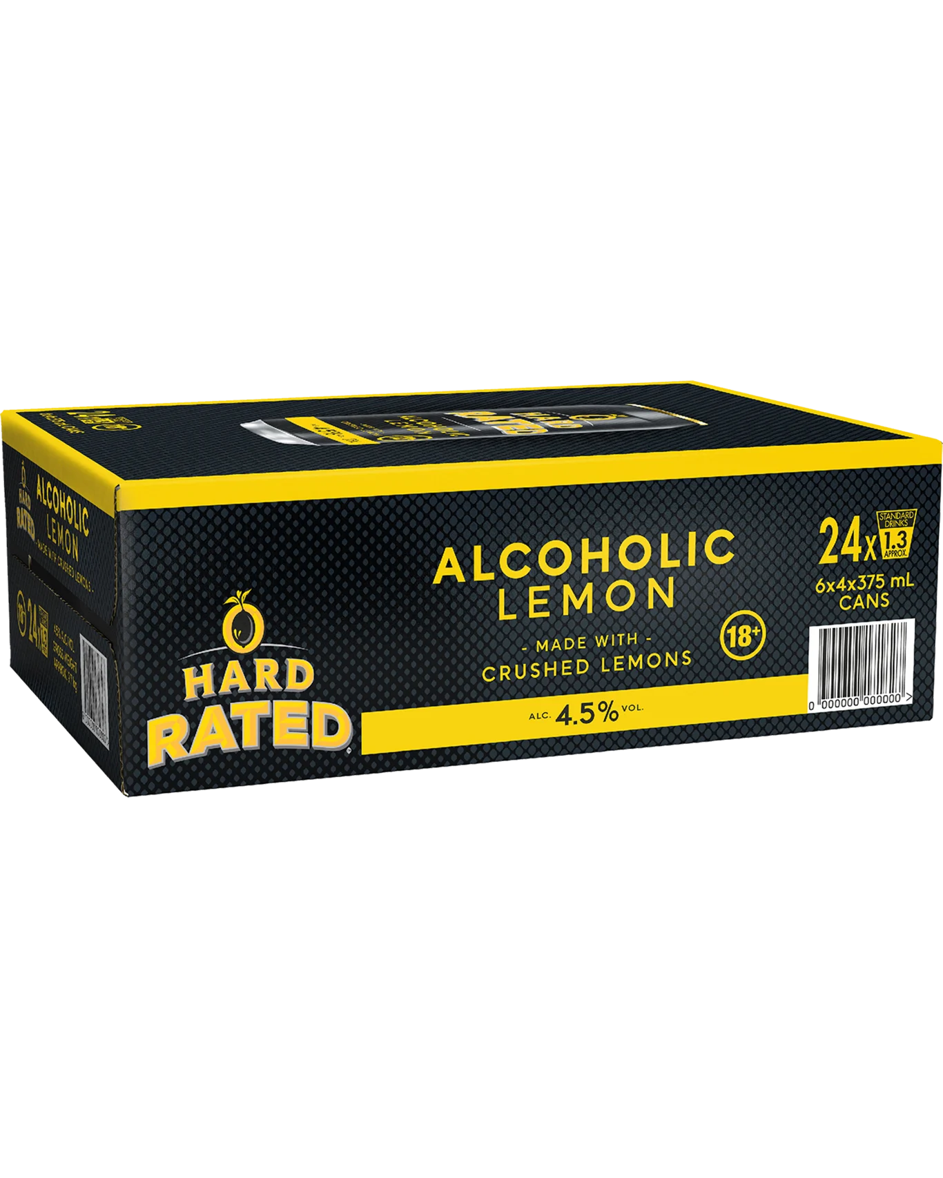 Hard Rated Lemon 4.5% Cans 375mL 24 Pack