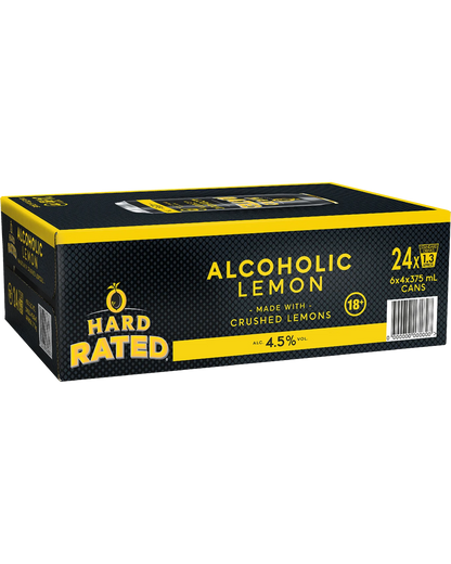 Hard Rated Lemon 4.5% Cans 375mL 24 Pack