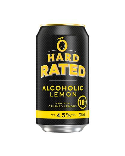 Hard Rated Lemon 4.5% Cans 375mL 4 Pack