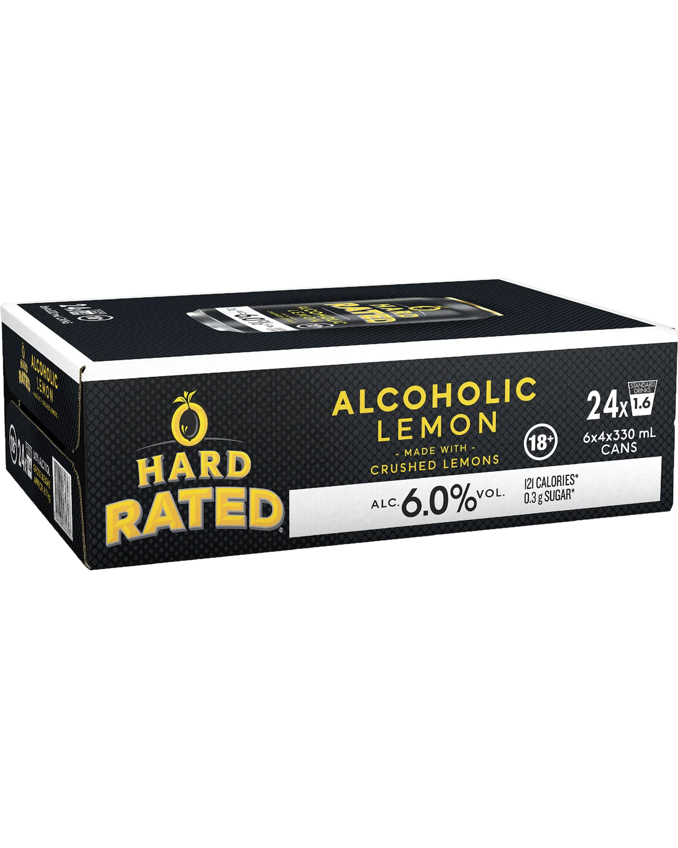 Hard Rated Lemon 6% Cans 330mL 24 Pack
