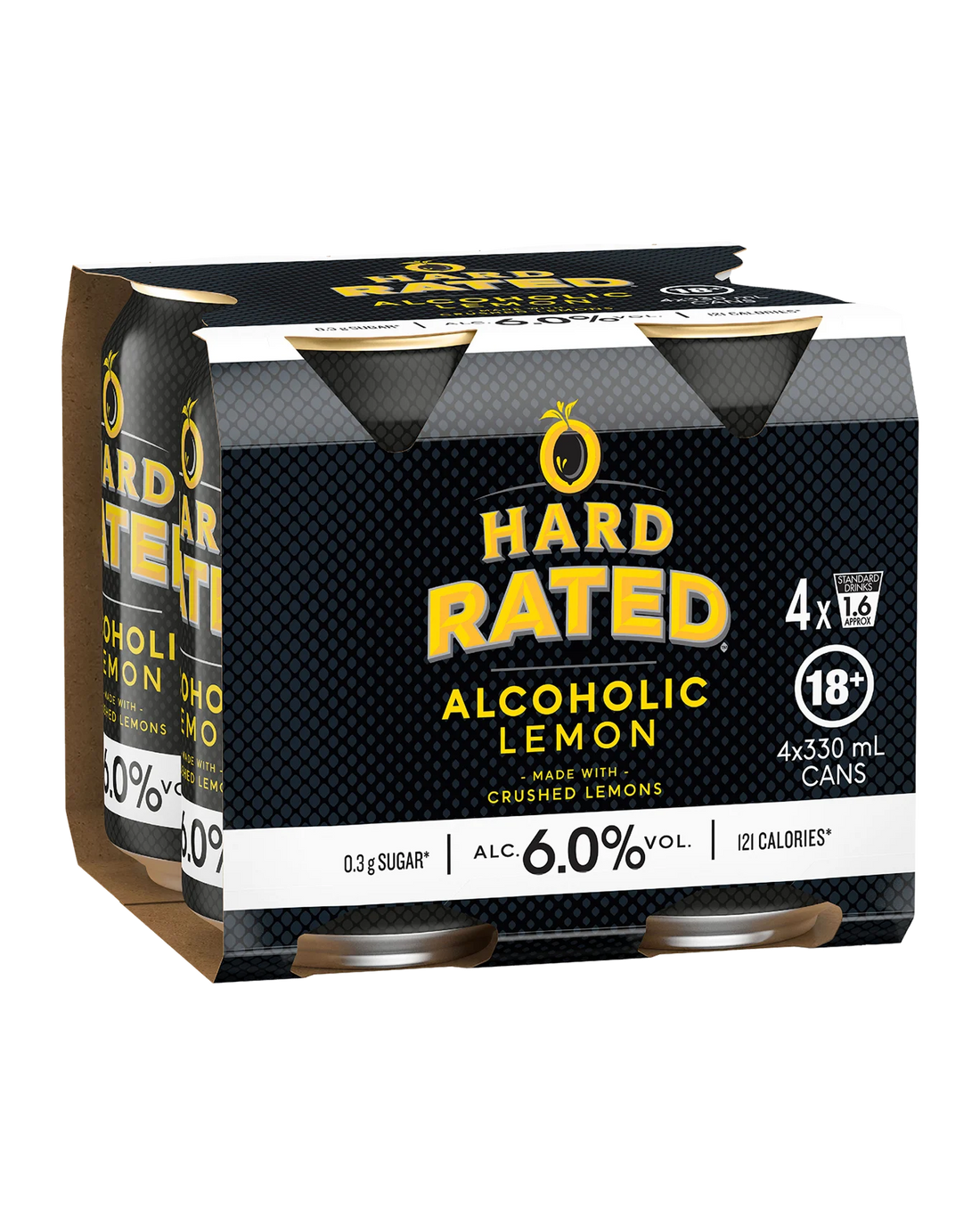 Hard Rated Lemon 6% Cans 330mL 4 Pack