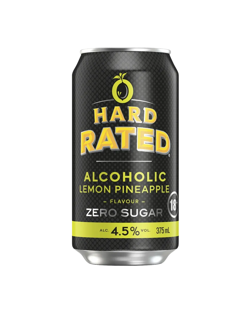 Hard Rated Zero Sugar Lemon Pineapple Cans 375mL 4 Pack