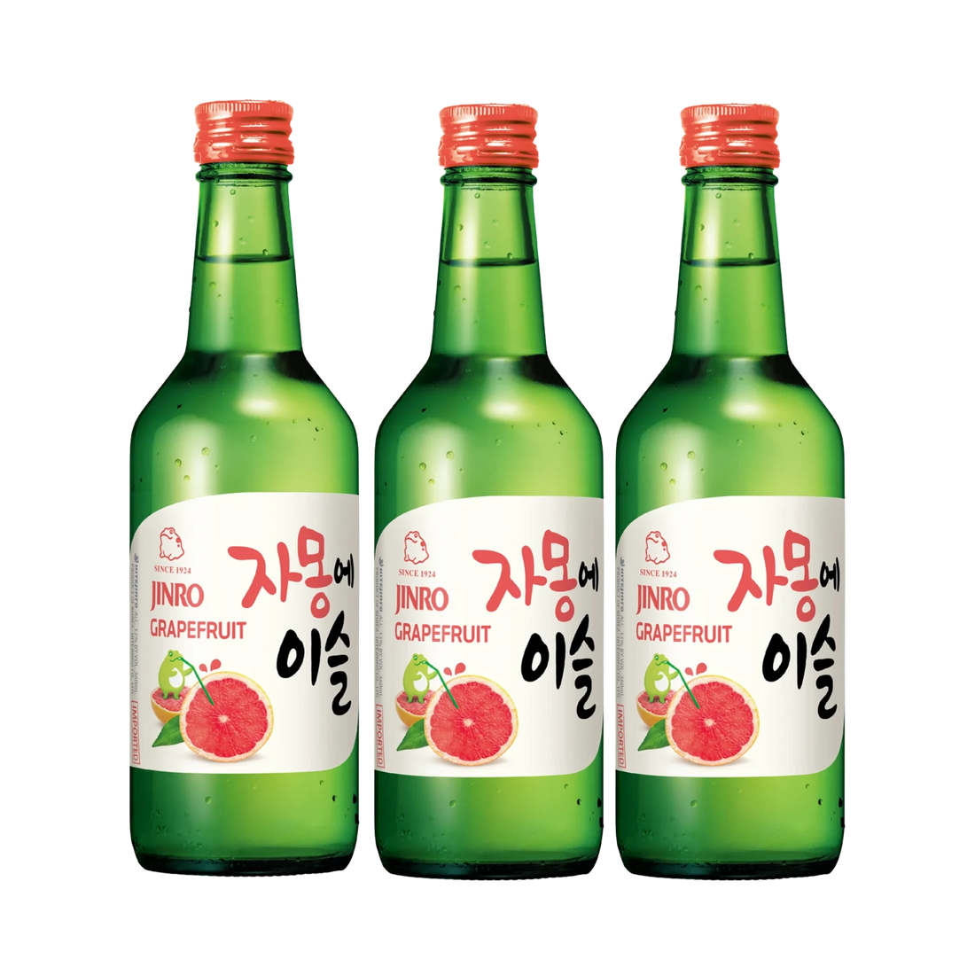 JINRO Grapefruit Soju 360mL 3 Bottles