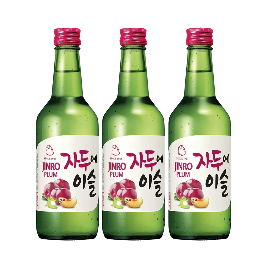 JINRO Plum Soju 360mL 3 Bottles