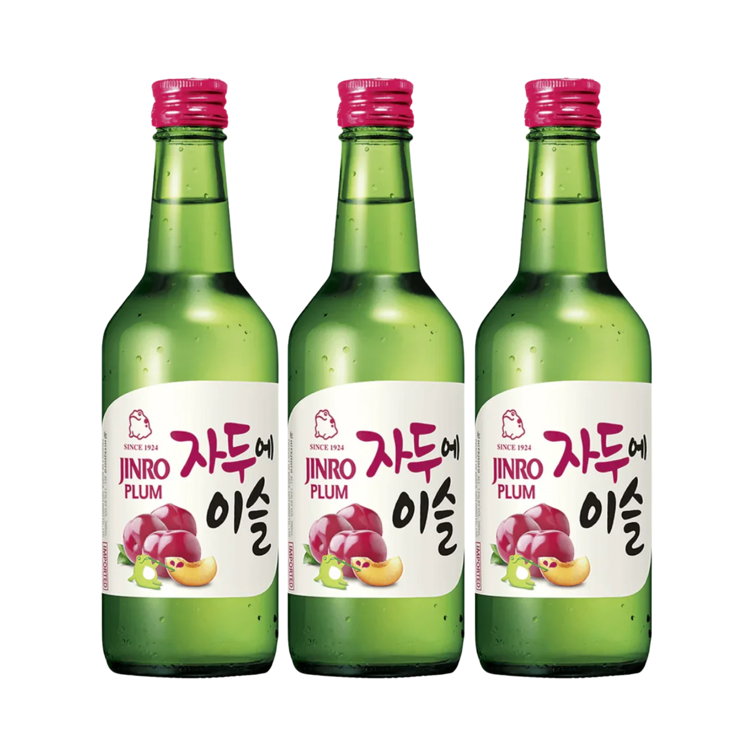 JINRO Plum Soju 360mL 3 Bottles