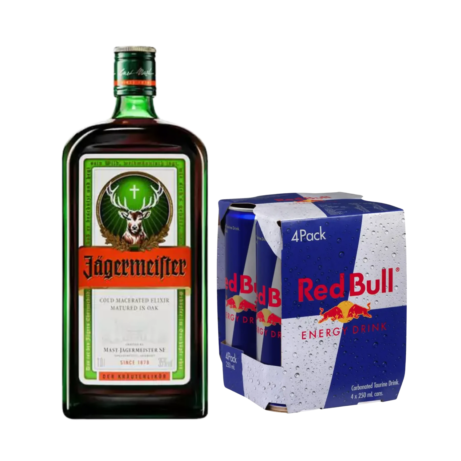 Jäger Bomb (1 x Jägermeister, 1 x Red Bull 4-Pack)