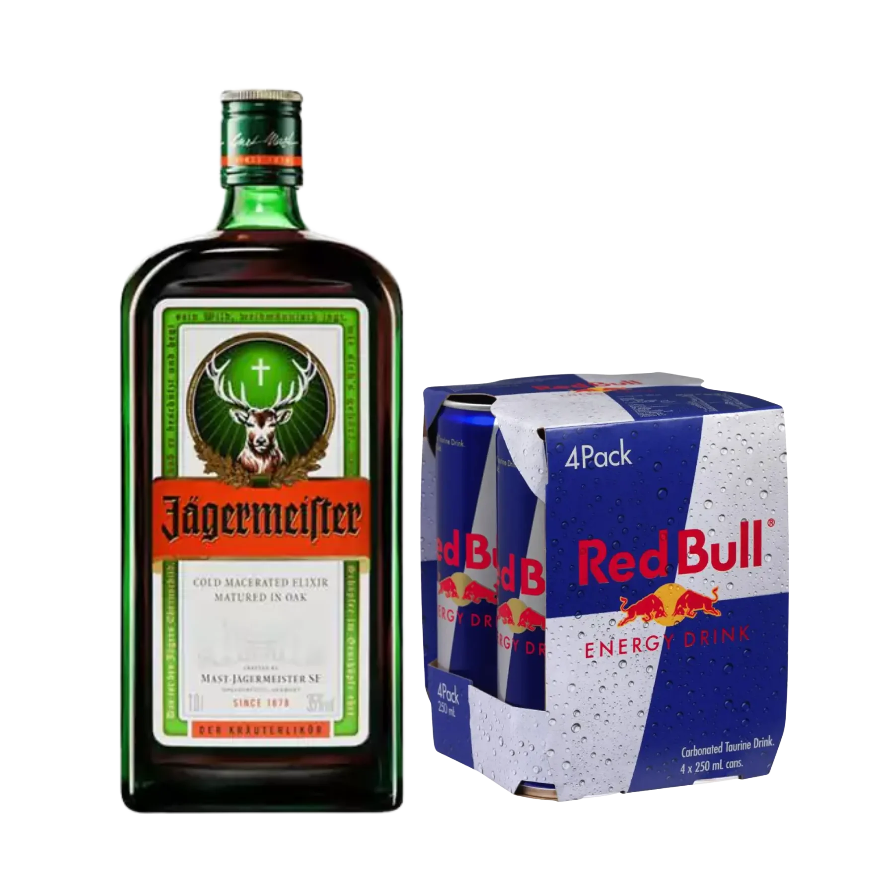 Jäger Bomb (1 x Jägermeister, 1 x Red Bull 4-Pack)