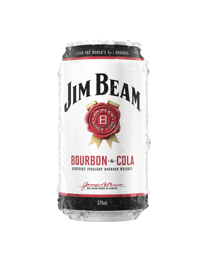 Jim Beam White Label Bourbon &amp; Cola Cans 375mL 6 Pack