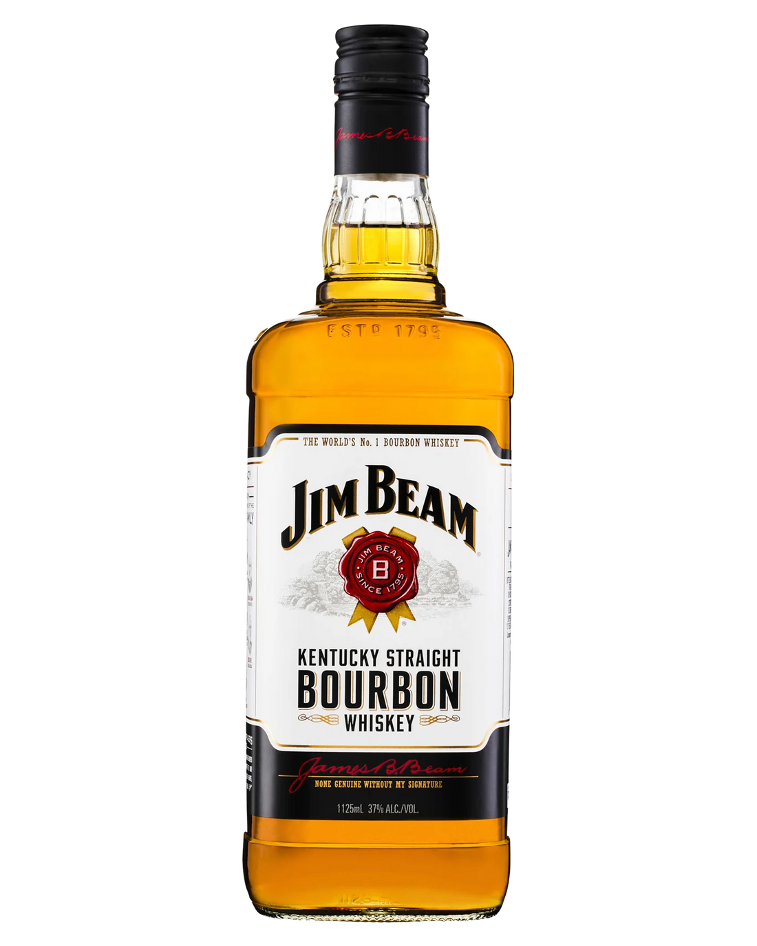 Jim Beam White Label Kentucky Straight Bourbon Whiskey 1.125L