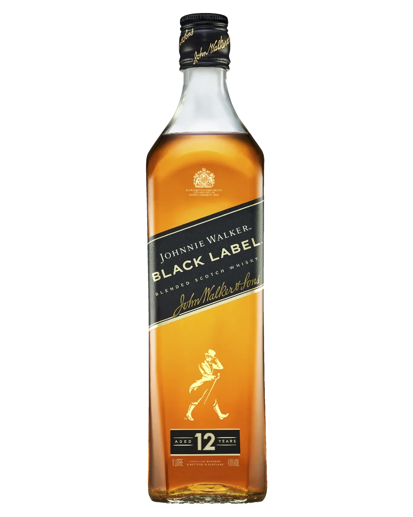 Johnnie Walker Black Label Blended Scotch Whisky 1L