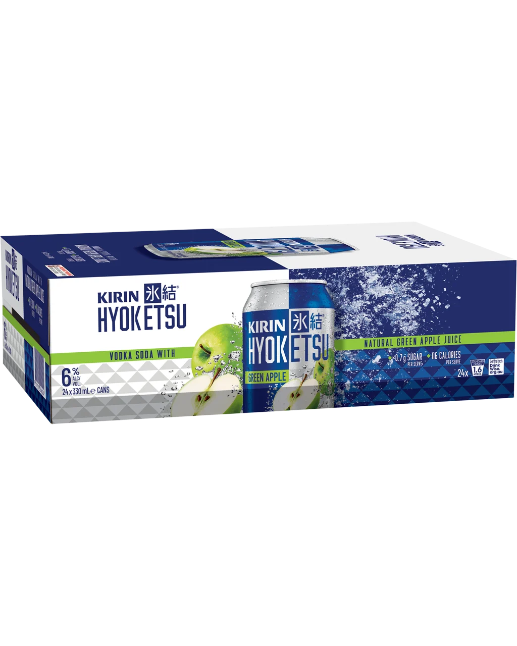 Kirin Hyoketsu Green Apple Can 330mL 24 packs