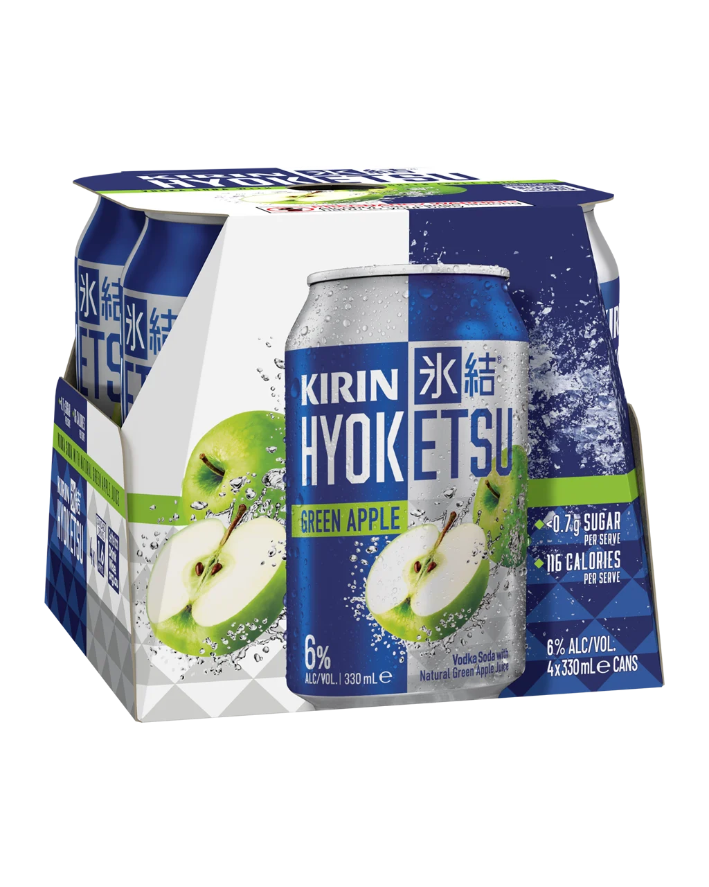 Kirin Hyoketsu Green Apple Can 330mL 4 packs
