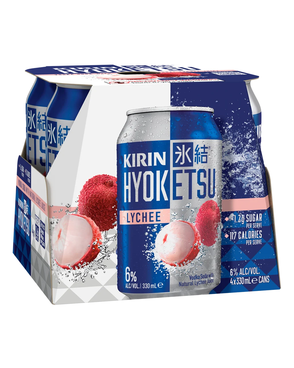 Kirin Hyoketsu Lychee Cans 330mL 4 pack