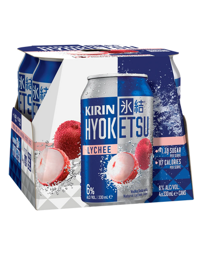 Kirin Hyoketsu Lychee Cans 330mL 4 pack