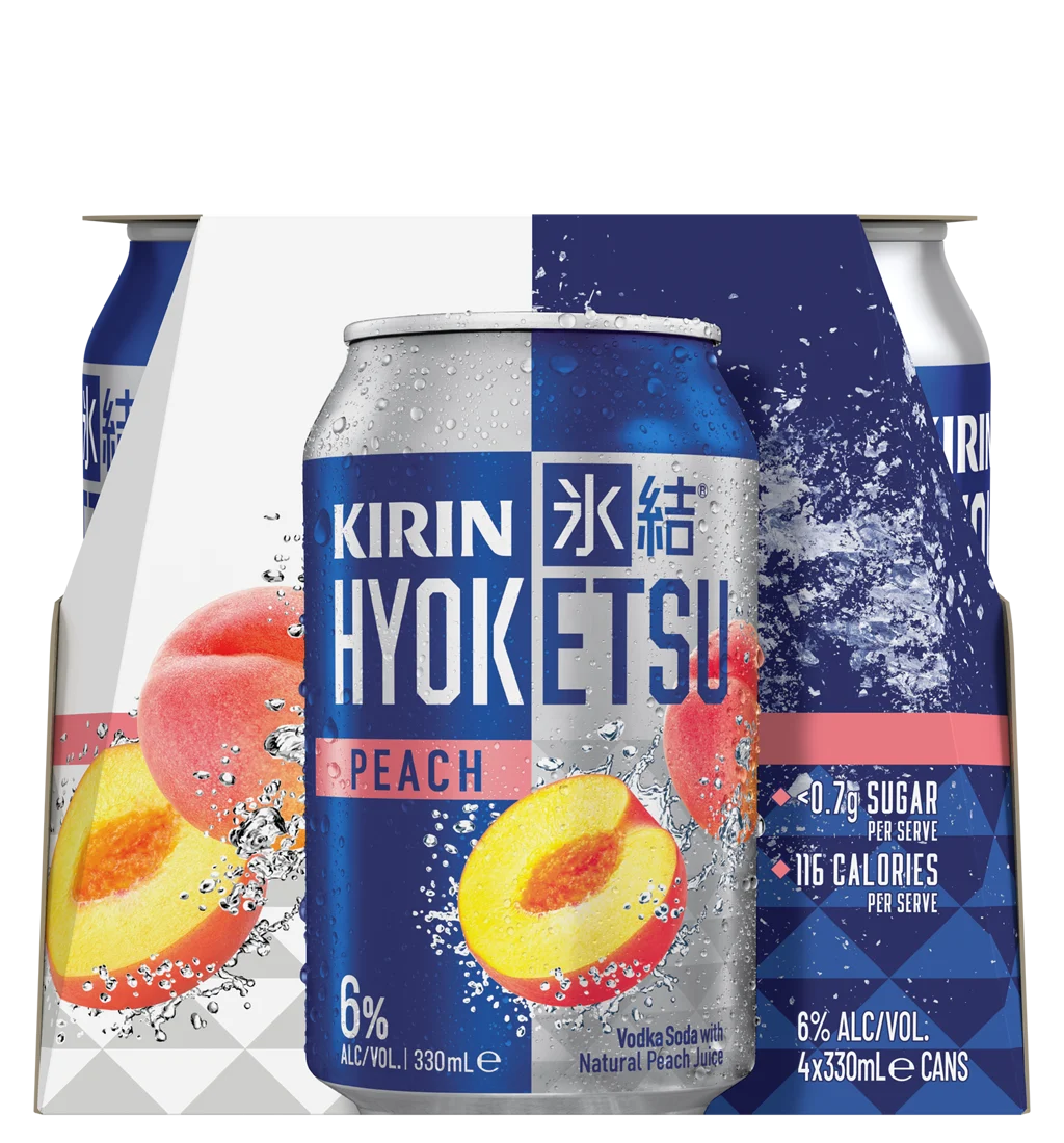 Kirin Hyoketsu Peach 330mL Can 4 Pack
