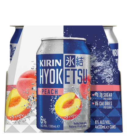 Kirin Hyoketsu Peach 330mL Can 4 Pack