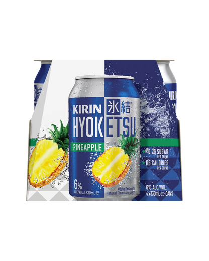 Kirin Hyoketsu Vodka Soda Pineapple Can 330mL 4 Pack