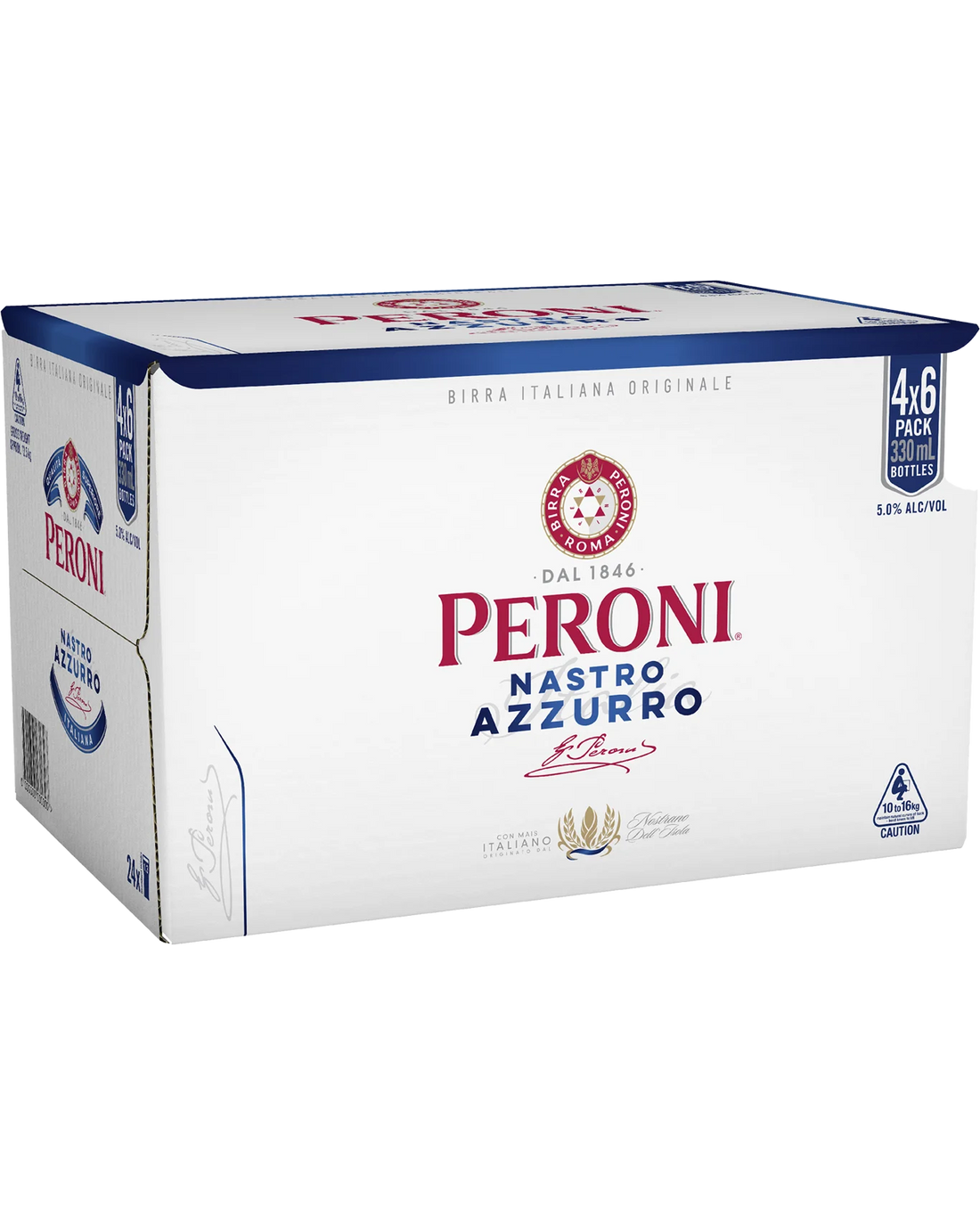 Peroni Nastro Azzurro Bottles 330mL 24 Pack