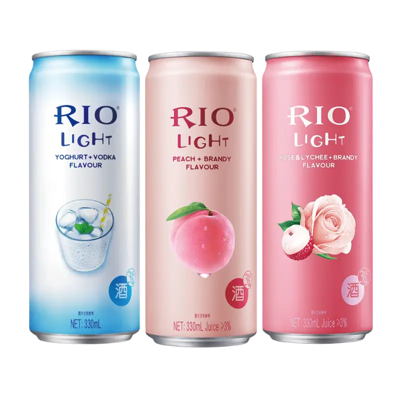 RIO Light Mix 330mL Cans - 3 Pack (Peach, Rose, Yoghurt)