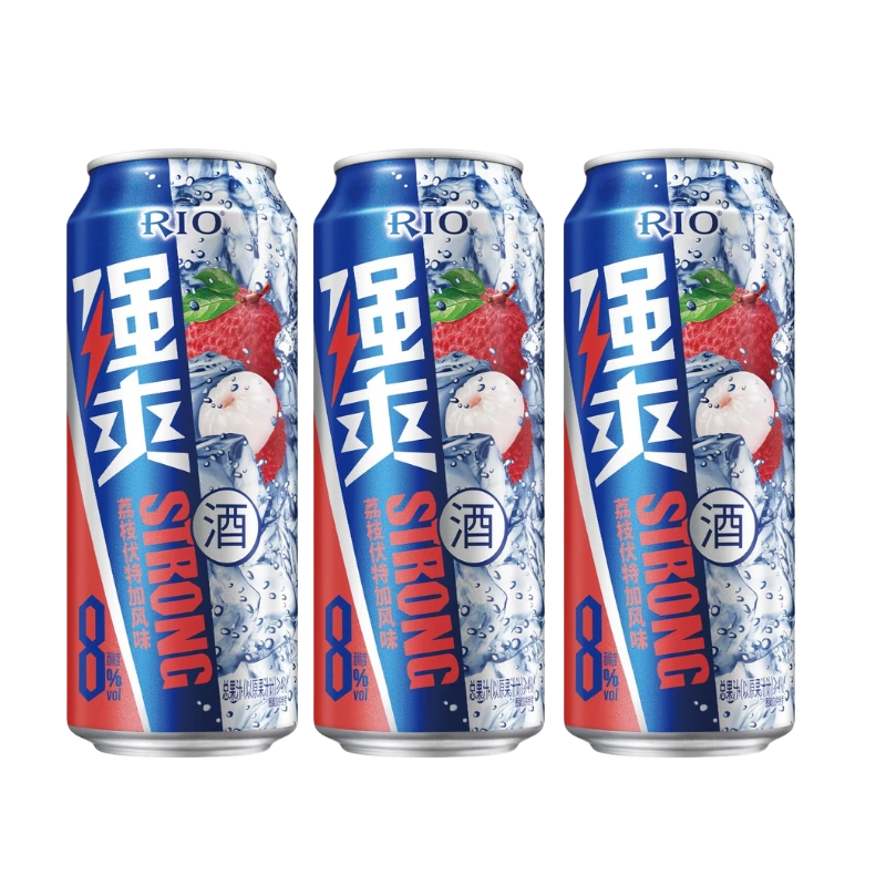 RIO Strong Lychee Vodka Can 500mL 3 Pack