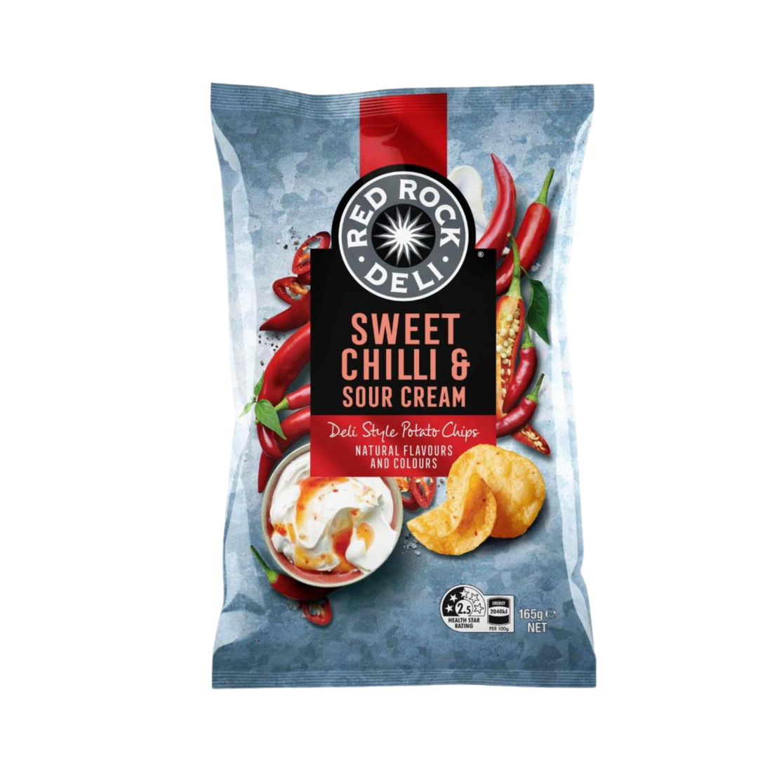 Red Rock Deli Sweet Chilli &amp; Sour Cream Potato Chips | 165g