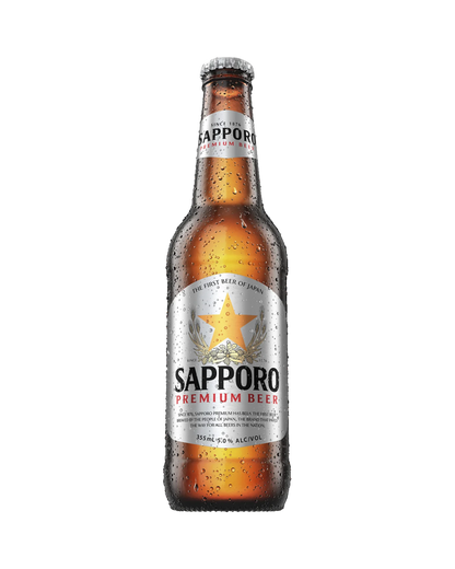 Sapporro Premium Lager Bottles 355mL 6 Pack