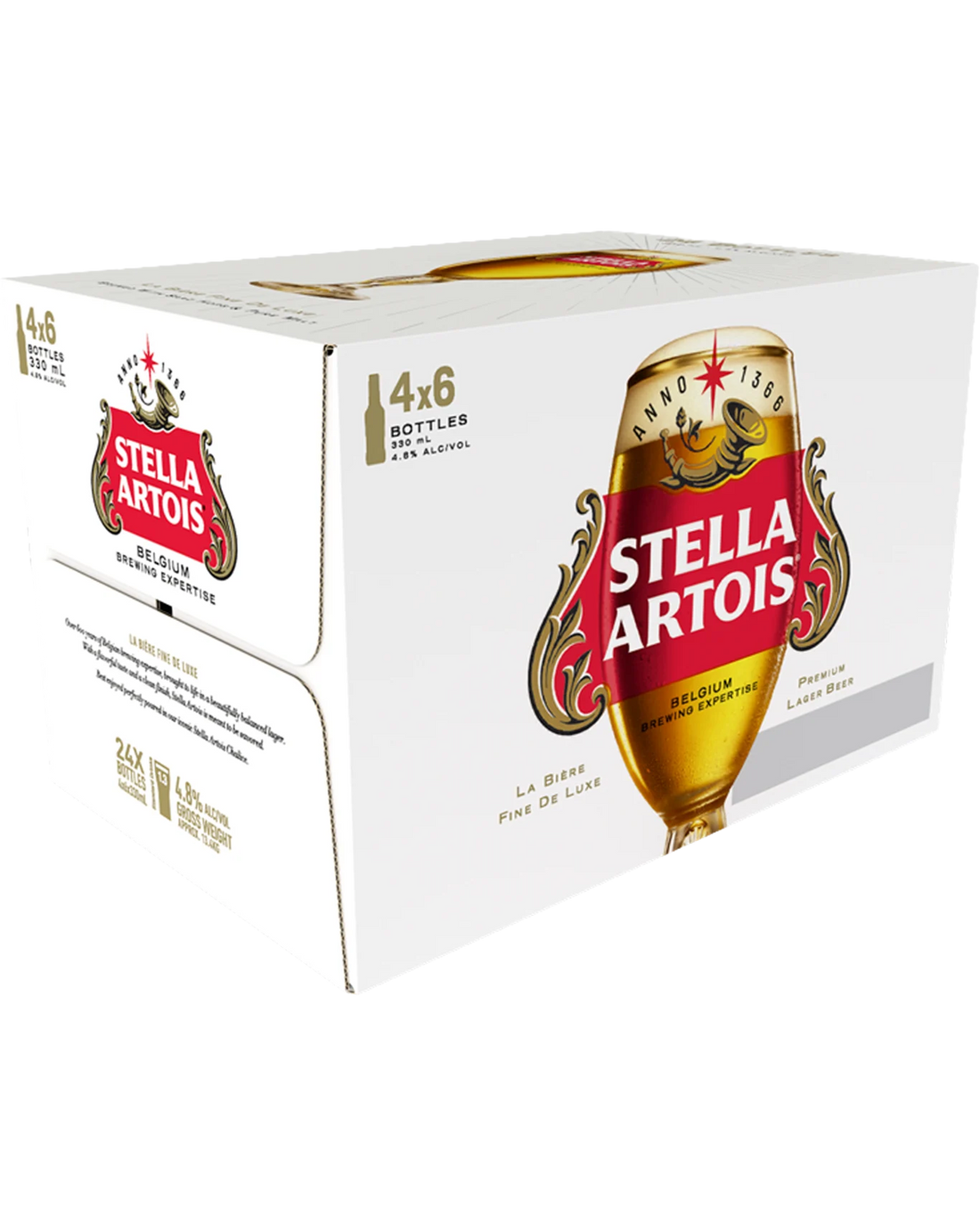 Stella Artois Bottles 330mL 24 Pack