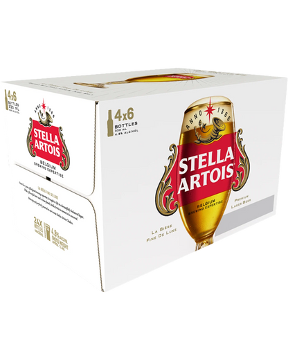 Stella Artois Bottles 330mL 24 Pack