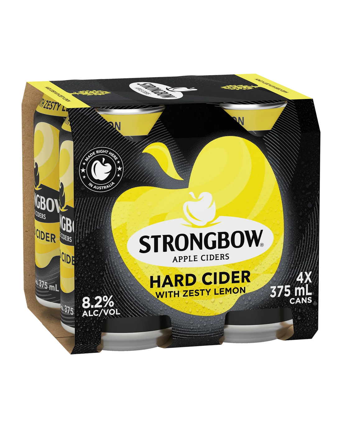 Strongbow Hard Cider Zesty Lemon Cans 375mL 4 Pack