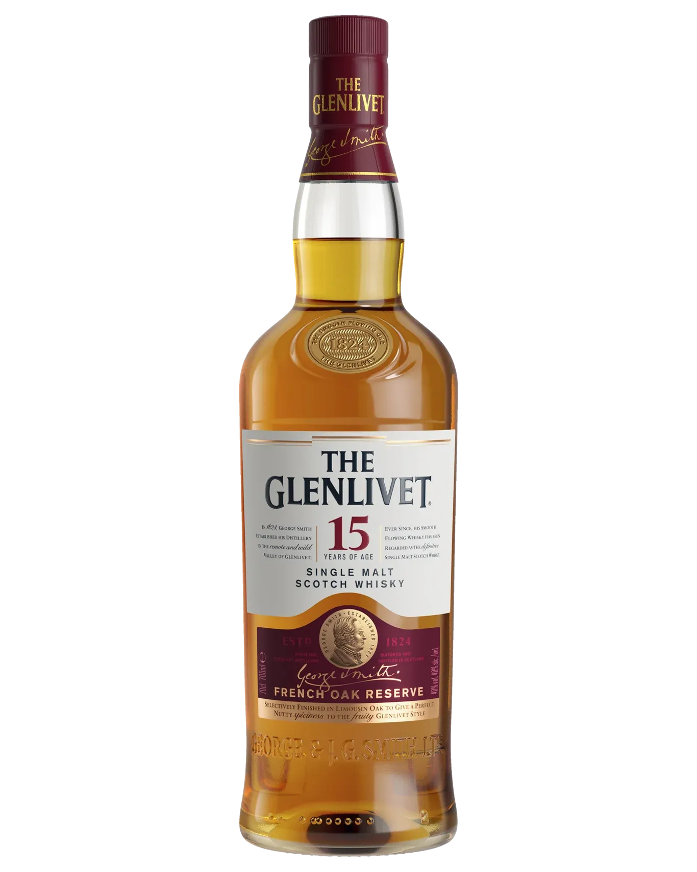 The Glenlivet 15 Year Old Single Malt Scotch Whisky 700mL