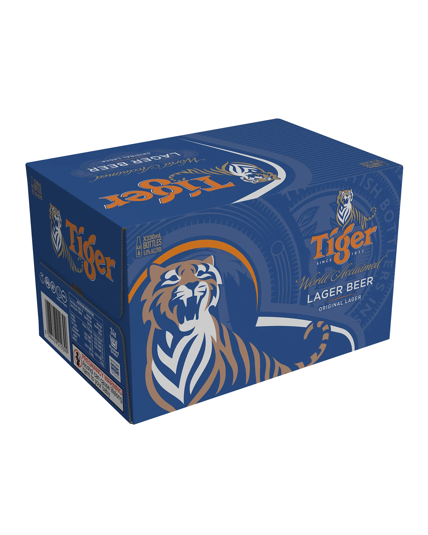 Tiger Asian Lager Bottles 330mL 24 Pack