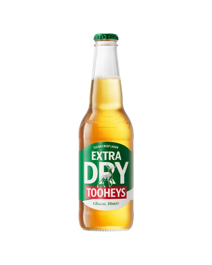 Tooheys Extra Dry Bottles 345mL 24 Pack
