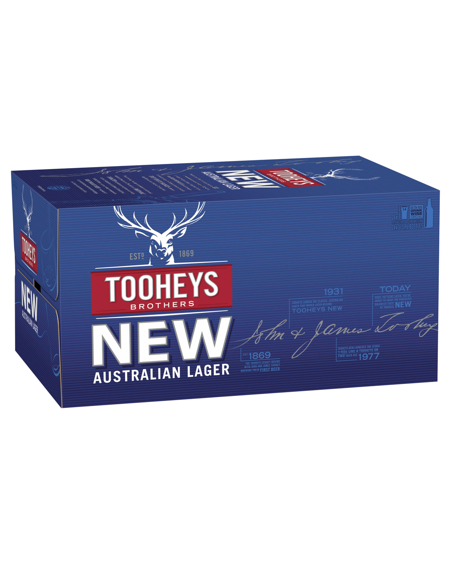 Tooheys New Bottles 375mL 24 Pack