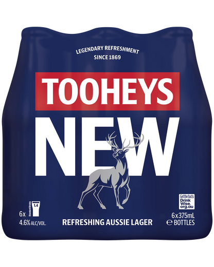 Tooheys New Bottles 375mL 6 Pack