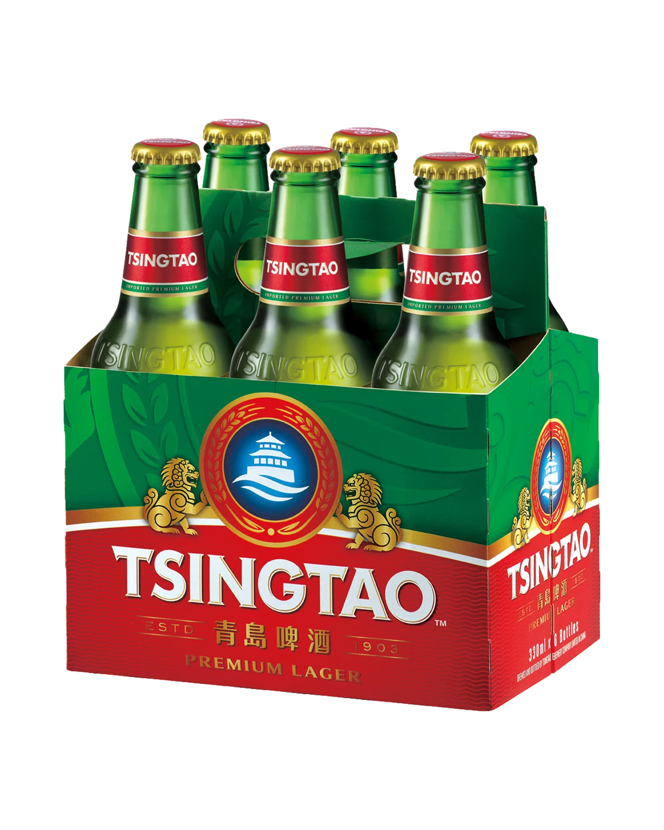 Tsingtao Premium Lager Bottles 330mL 6 Pack