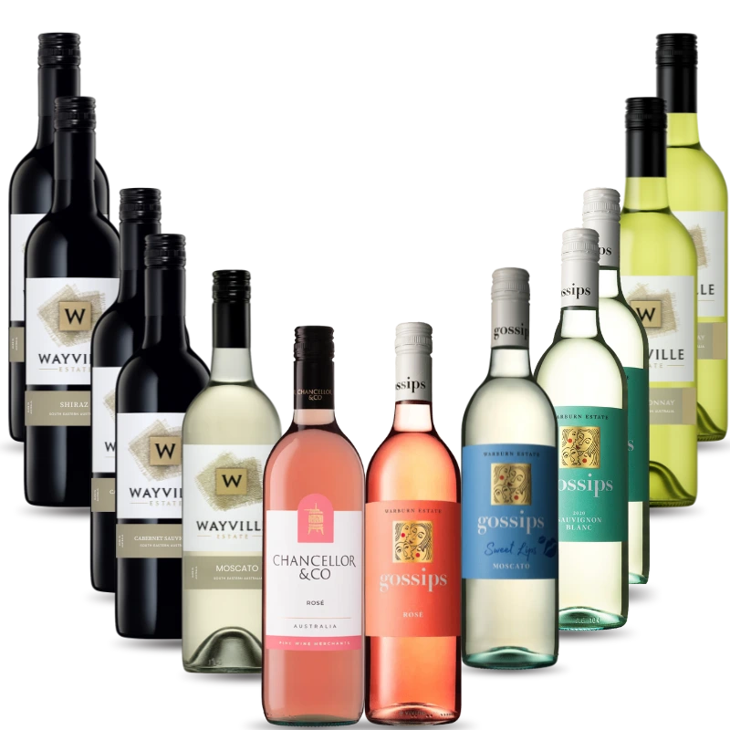 Value Mixed Red and White Wine Collection - 12 Bottles