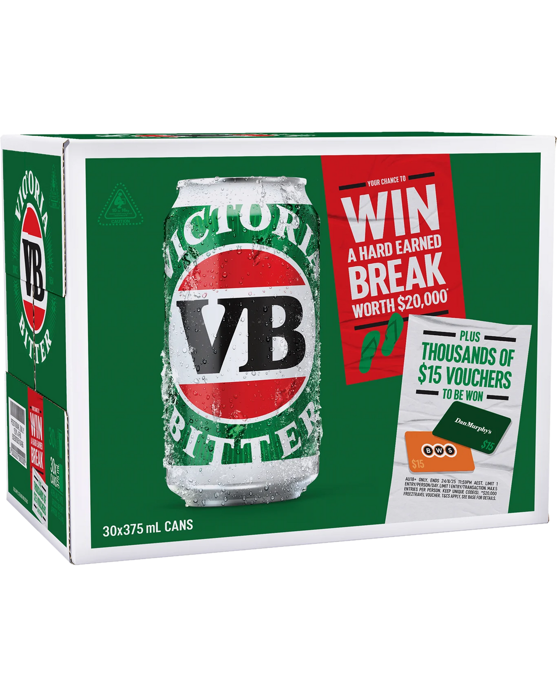 Victoria Bitter 30 Block Cans 375mL